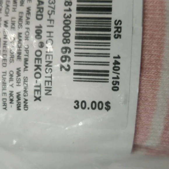 Hanna Andersson Pink and White Footed Tights Size 140/150 10-12 Nwt - Picture 5 of 6